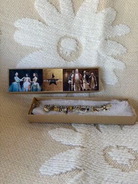 Hamilton Silver and Gold Tone Charm Bracelet with Musical Charms